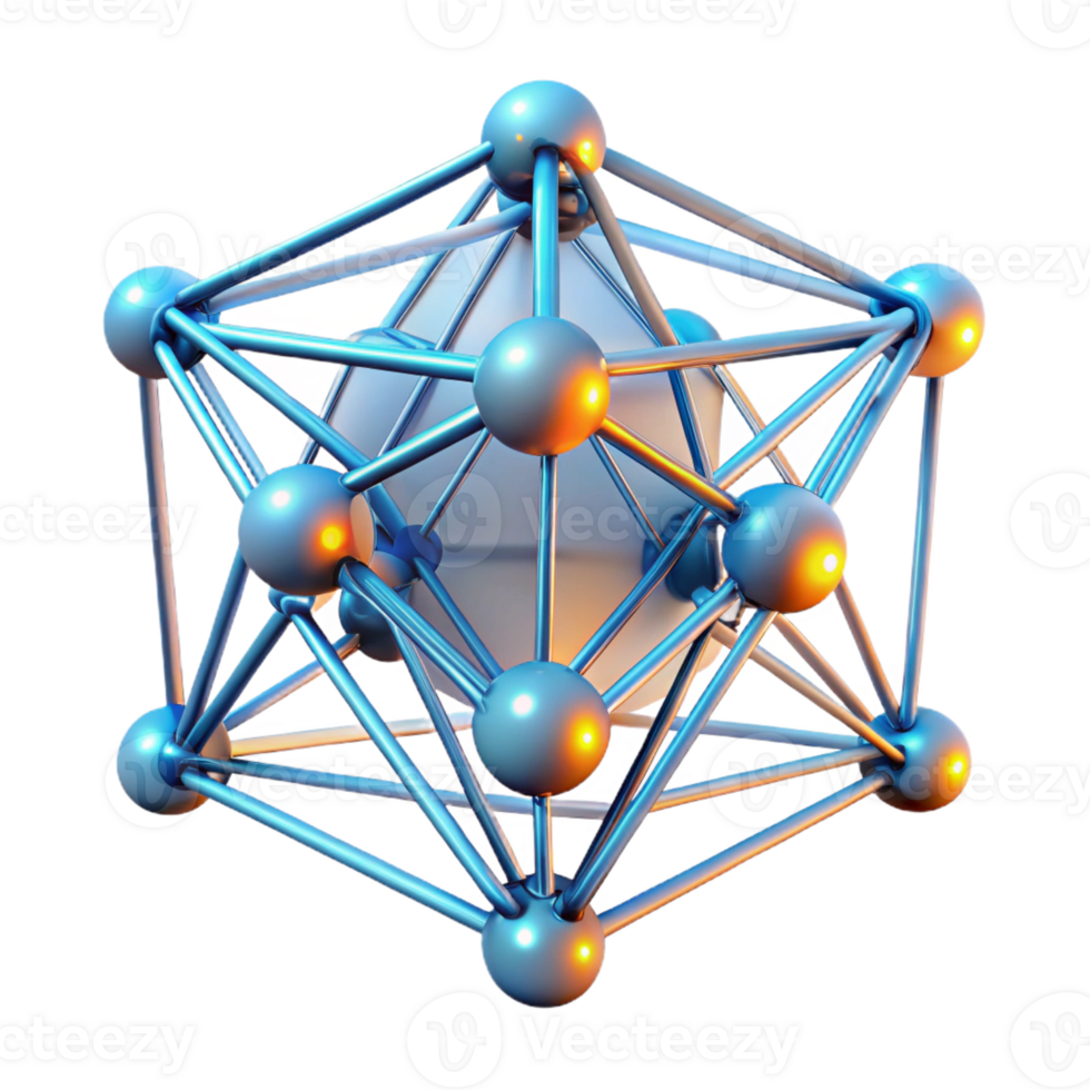 stunning classic A Network of Interconnected Glowing premium png