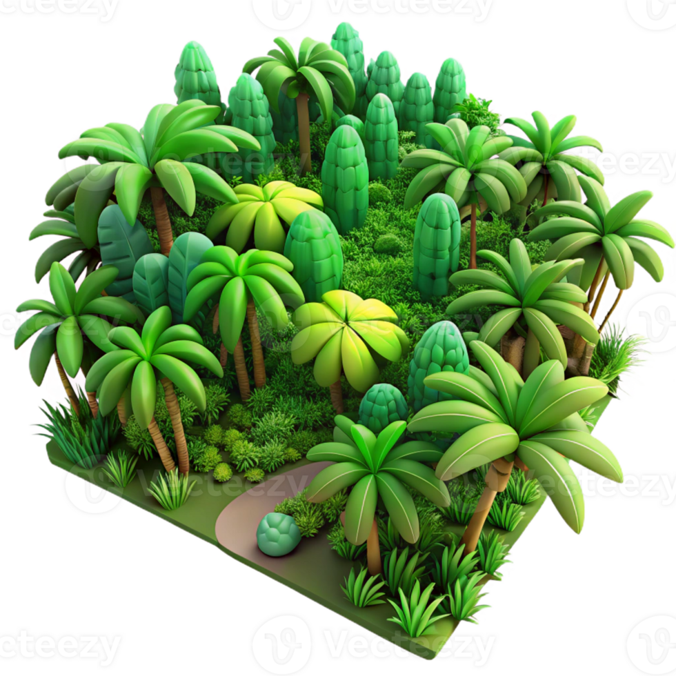 serene classic An Aerial View of a Dense Jungle 4K png