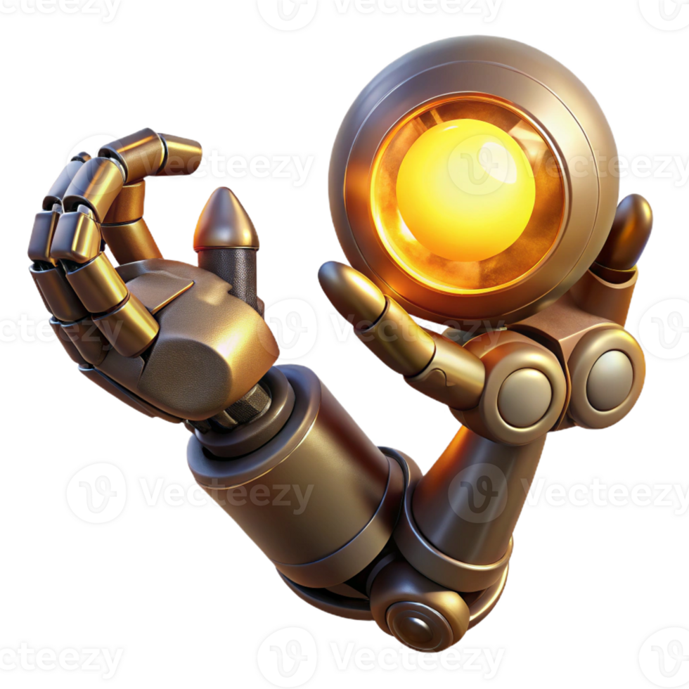 elegant classic A Steampunk Inspired Robotic Arm 4K png