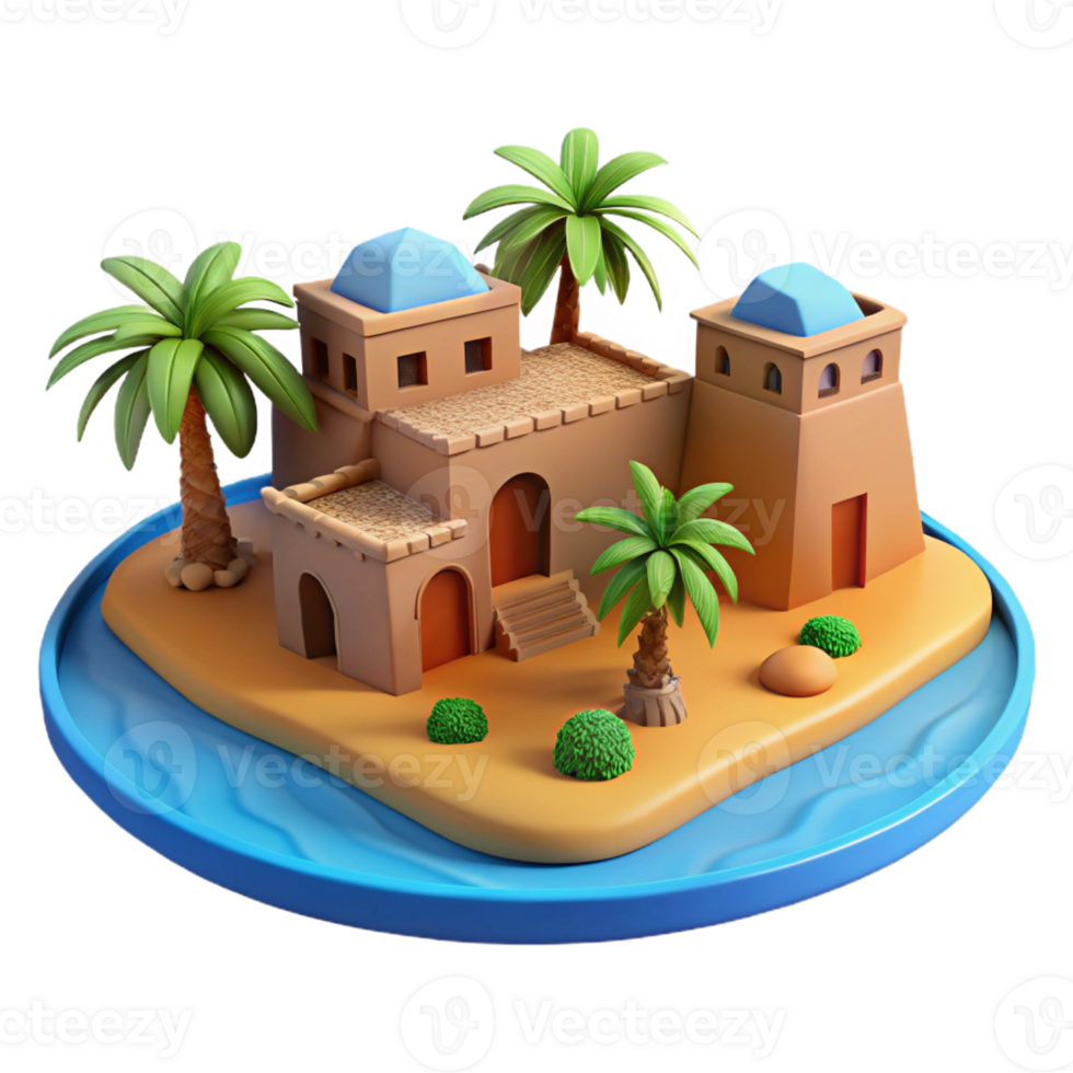 magnificent modern Desert Oasis with a Traditional Mud detailed png