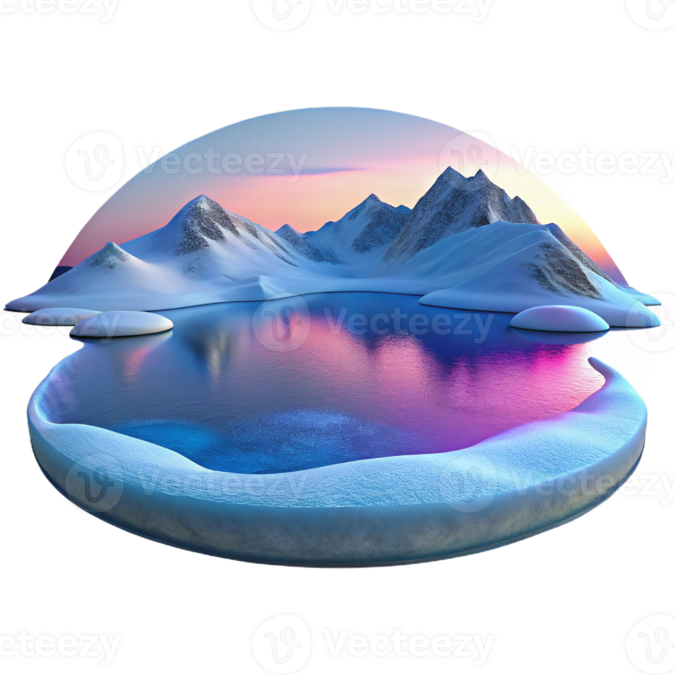extraordinary contemporary A Frozen Lake Reflecting a Winter high quality png