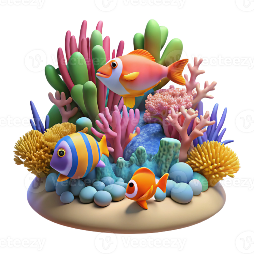 impressive traditional A Coral Reef Teeming with Colorful high quality png