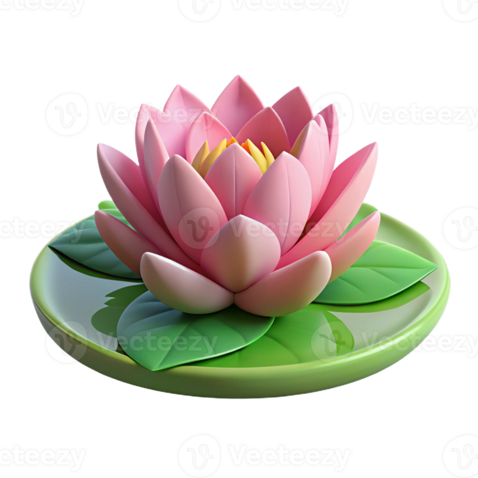 extraordinary classic A Single Blooming Lotus Flower in a high quality png