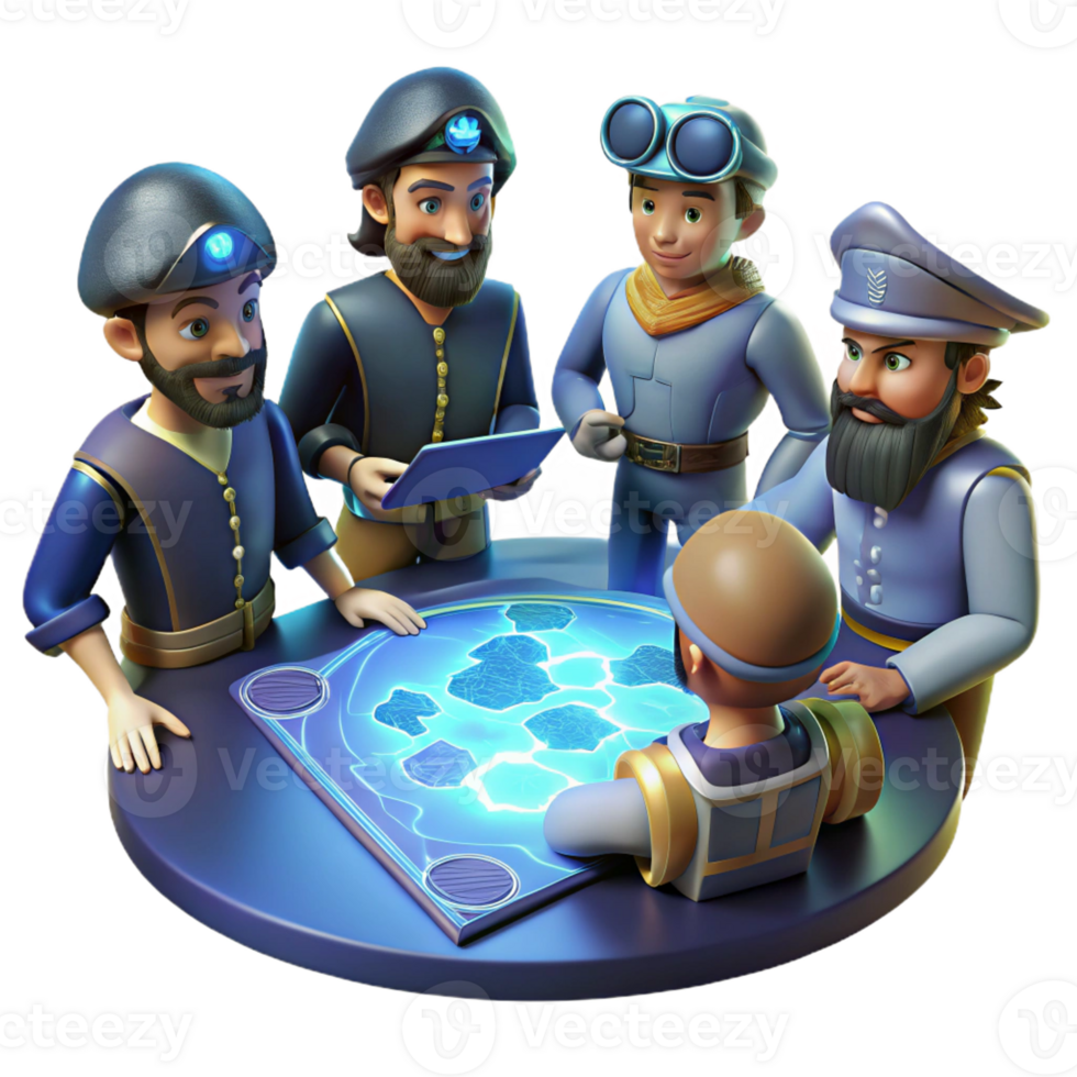 magnificent modern A Group of Space Pirates Gathered high quality png