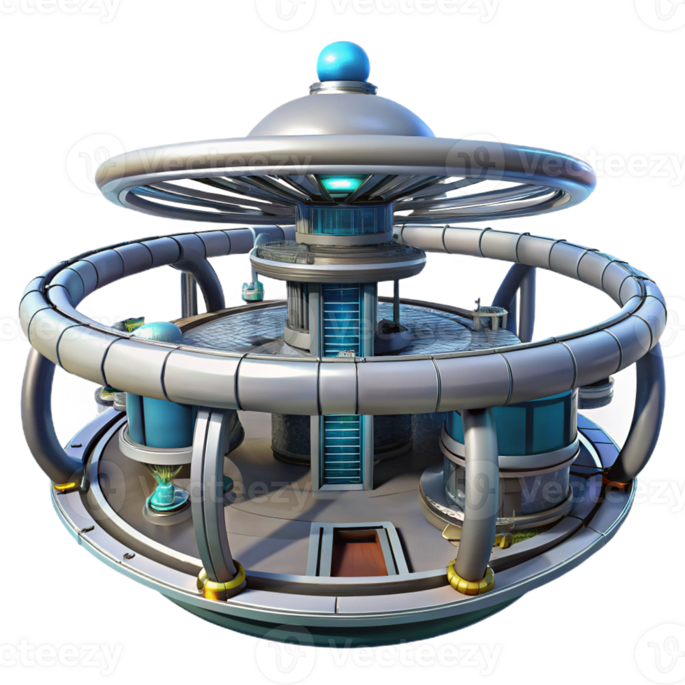 serene minimalist A Futuristic Space Station with professional png
