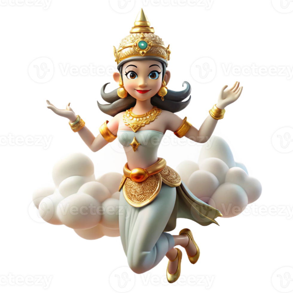 beautiful minimalist A Graceful Apsara Dancing in the professional png