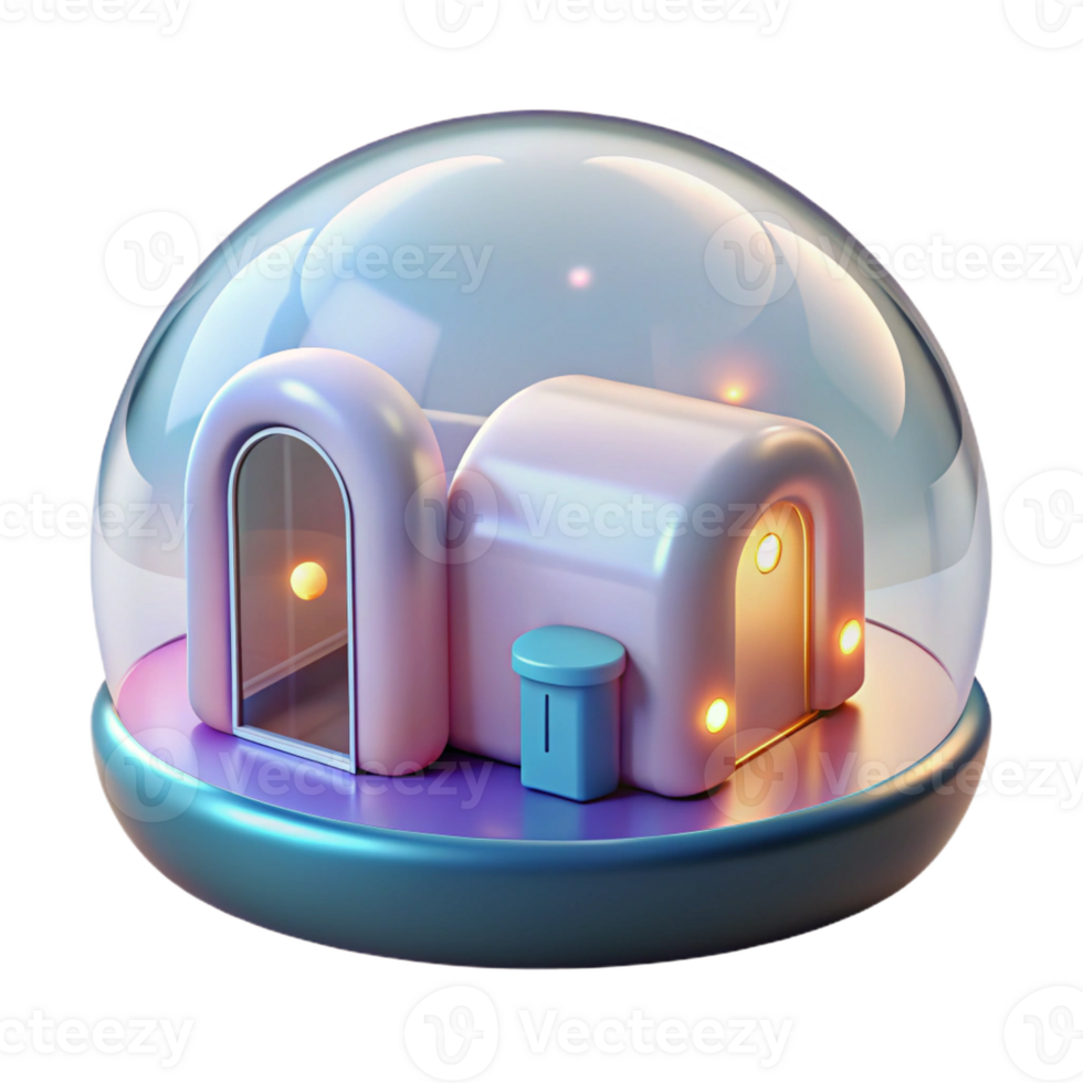elegant contemporary An Inflatable Transparent Bubble 4K png