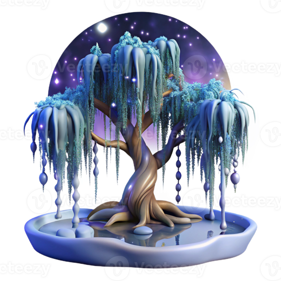 wonderful traditional A Colossal Weeping Willow Tree with Roots genuine png
