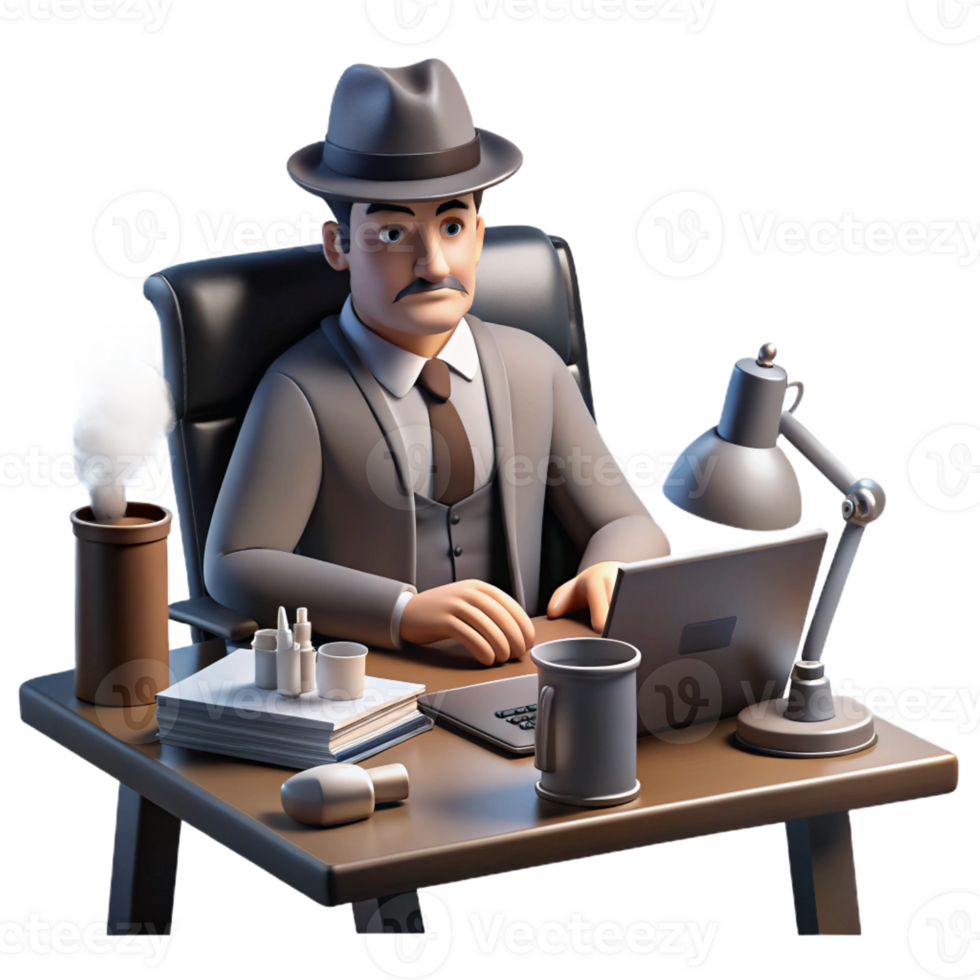 extraordinary classic A Private Investigator with a Weary high quality png