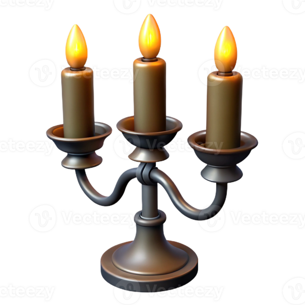 beautiful creative A Wrought Iron Candelabra Holding Three high resolution png