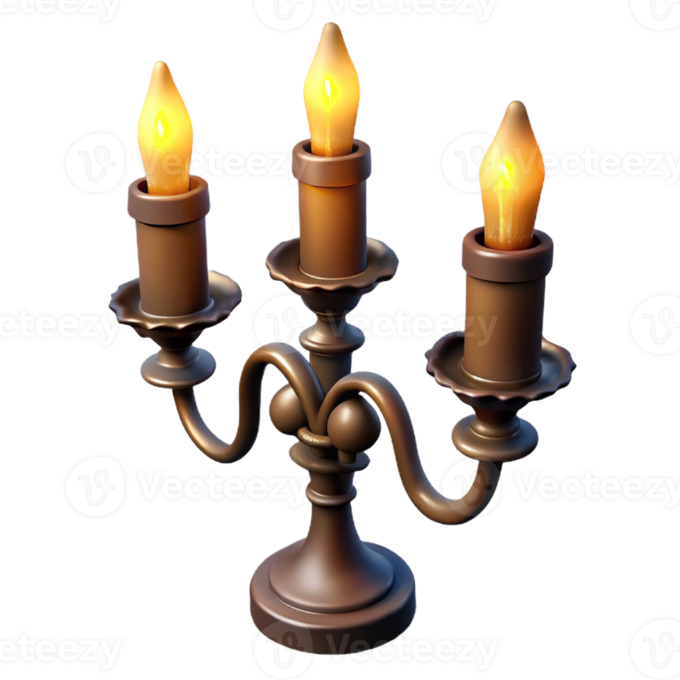 wonderful abstract A Wrought Iron Candelabra Holding Three authentic png