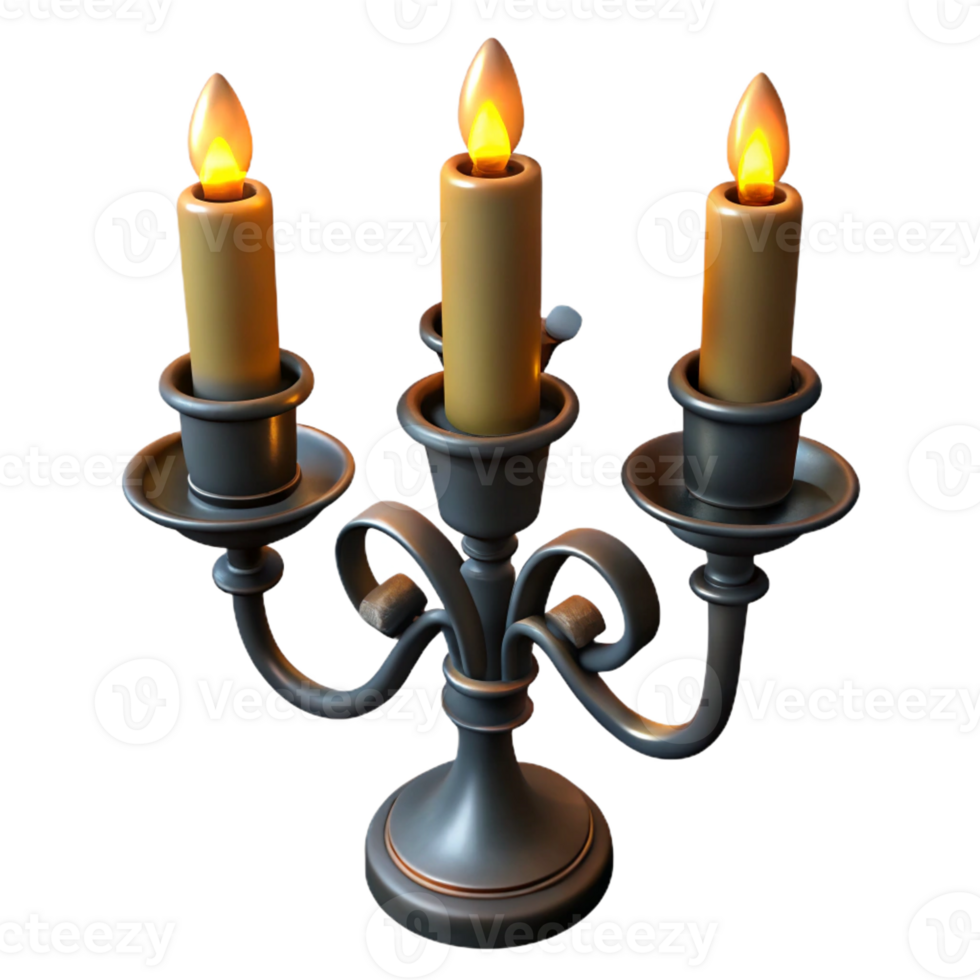 extraordinary contemporary A Wrought Iron Candelabra Holding Three professional png