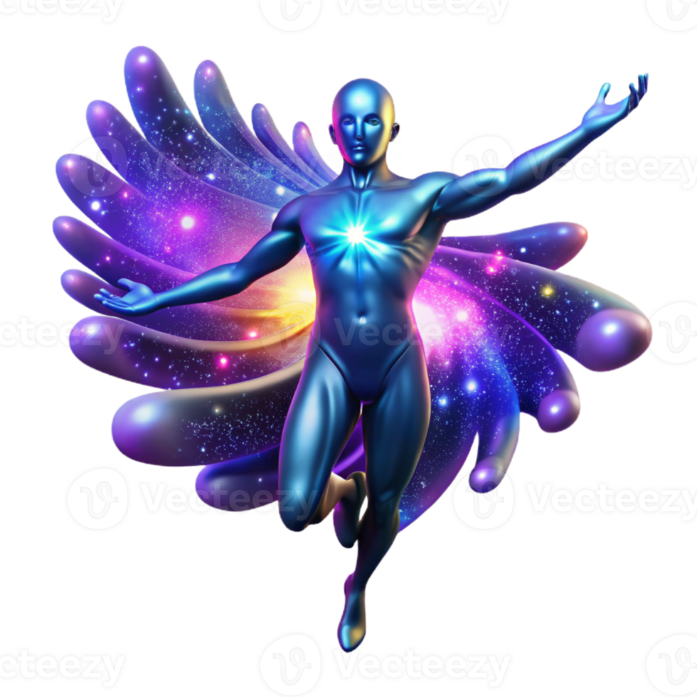 extraordinary contemporary A Celestial Being Formed from Pure Energy 4K png