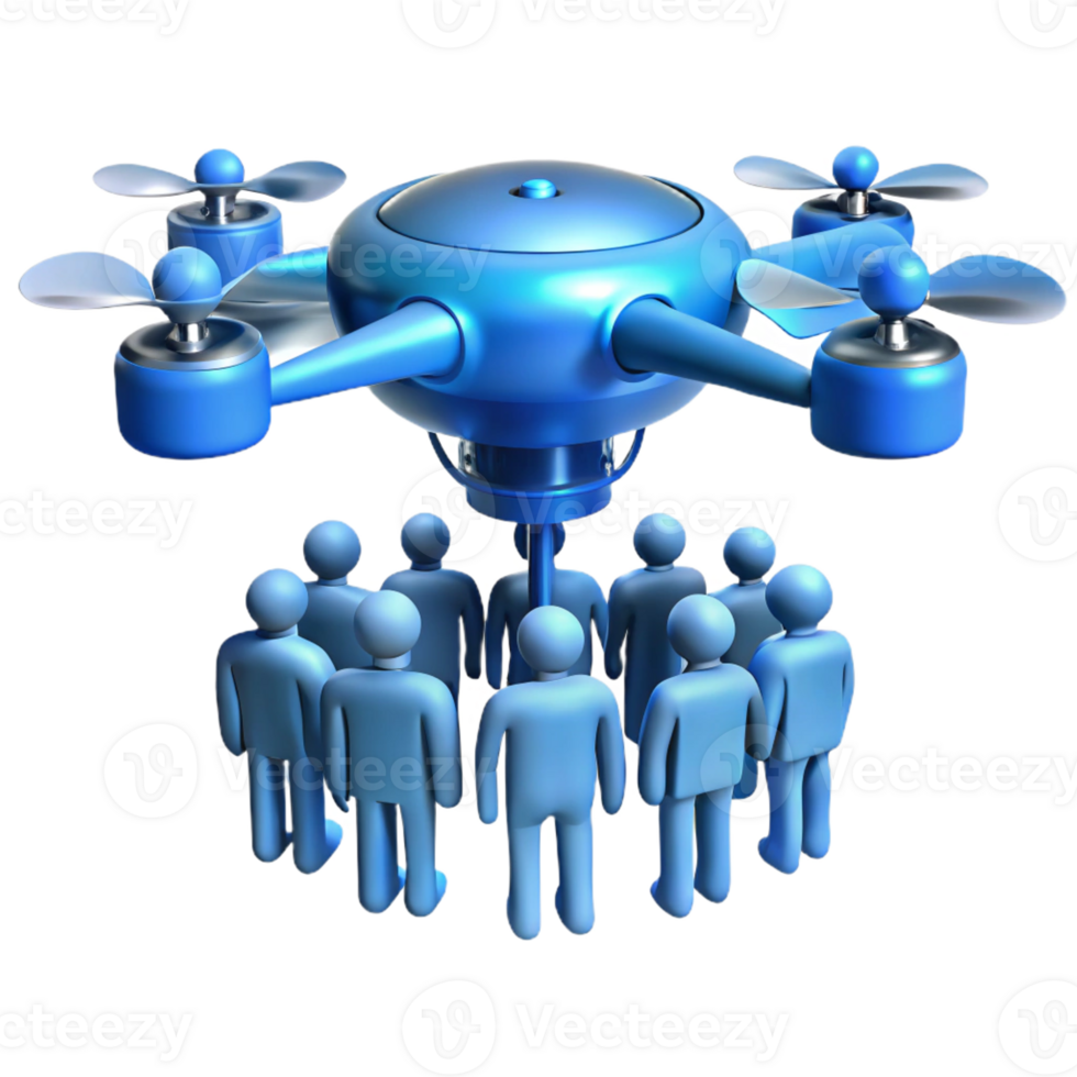stunning contemporary A Levitating Drone Casting a Menacing Shadow original png
