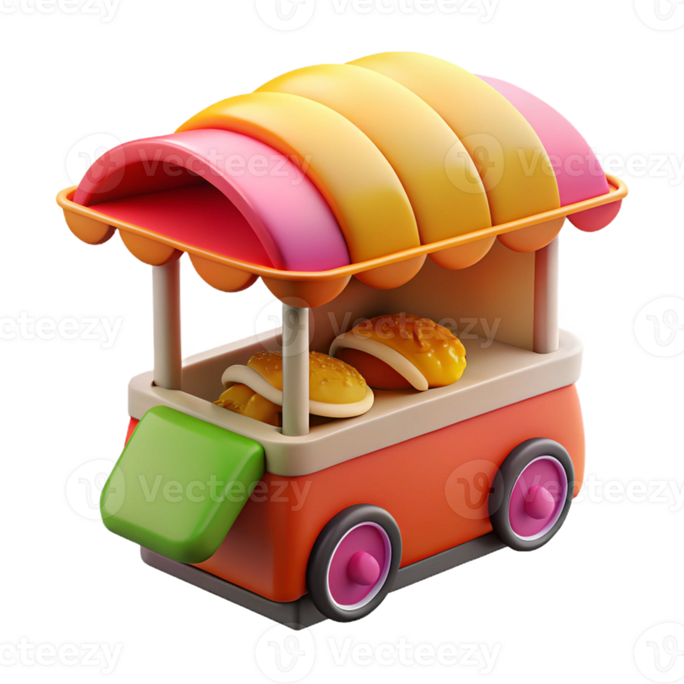 vibrant modern Street Food Stall Selling Tacos Vibrant Col high resolution png