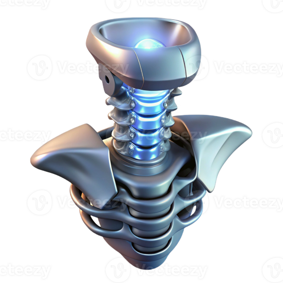 serene rustic Biomechanical Neck with Exposed Vertebrae original png