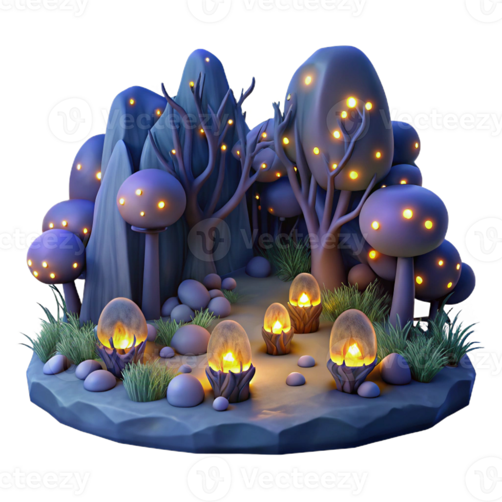 wonderful modern A Group of Fireflies Illuminating a Dark for detailed png