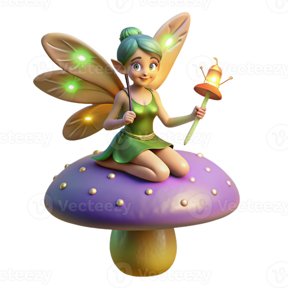 stunning abstract A Mischievous Pixie with Iridescent Wings genuine png