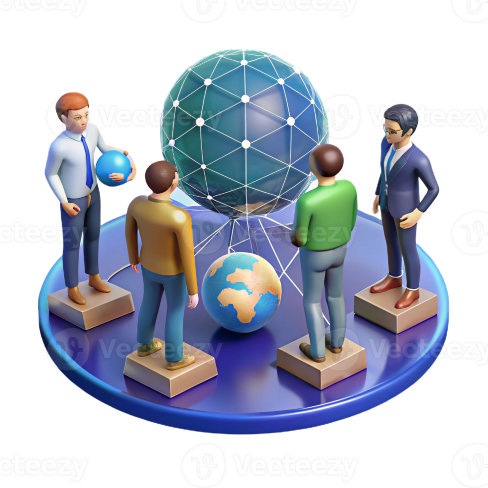 impressive minimalist A Group of Diverse Humans Interacting with high quality png