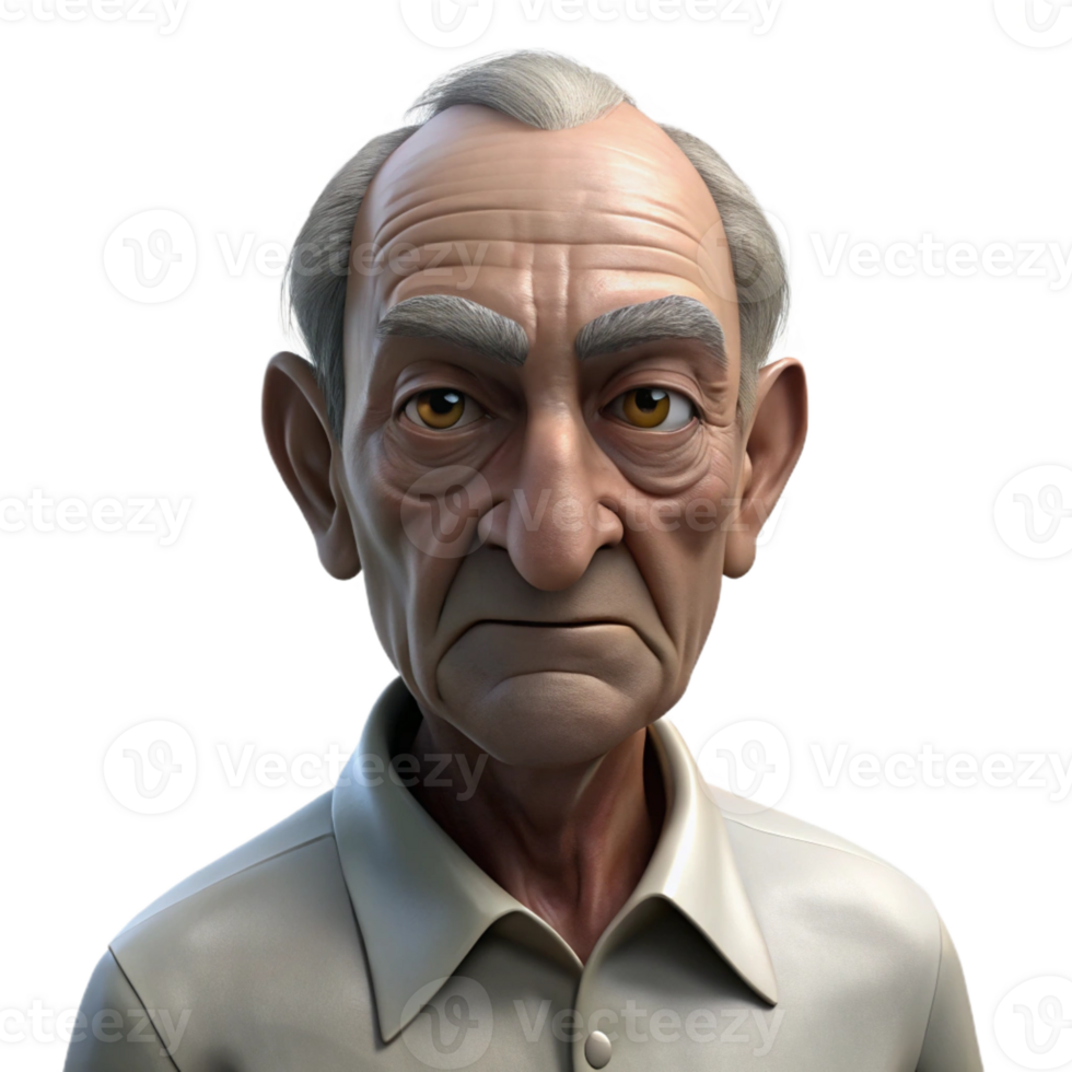 extraordinary rustic Portrait of an Elderly Man with Deep high quality png