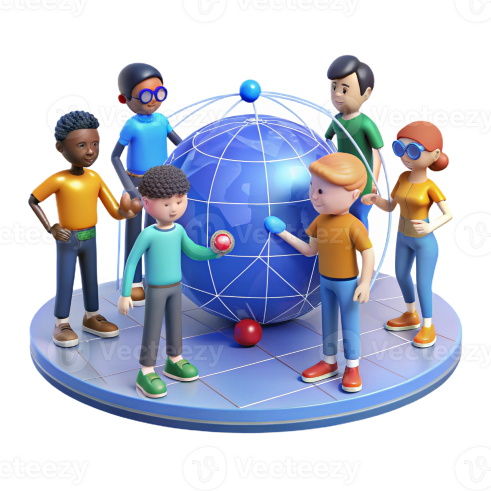 impressive creative A Group of Diverse Humans Interacting with high quality png