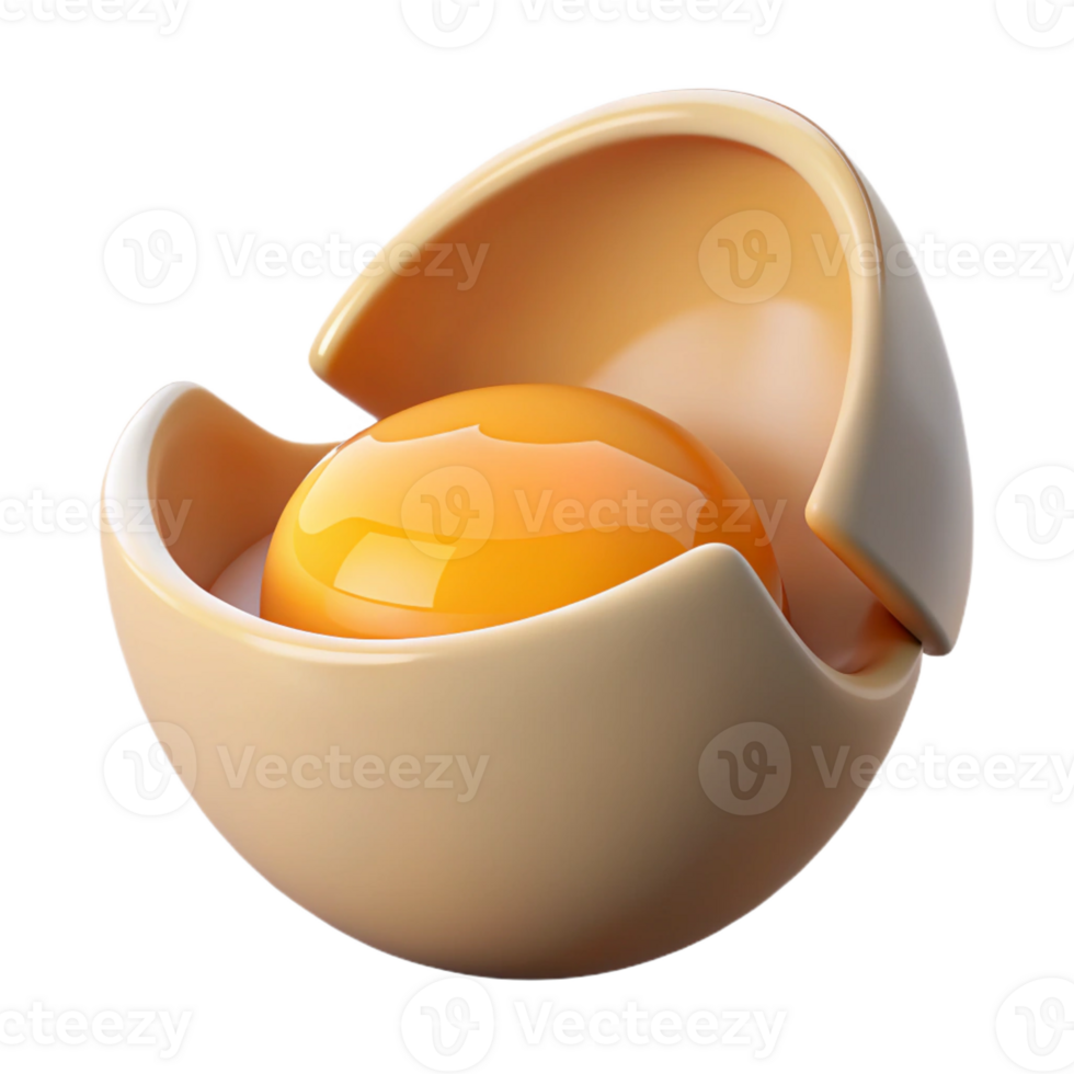 wonderful minimalist A Single Cracked Eggshell with the Yolk high resolution png