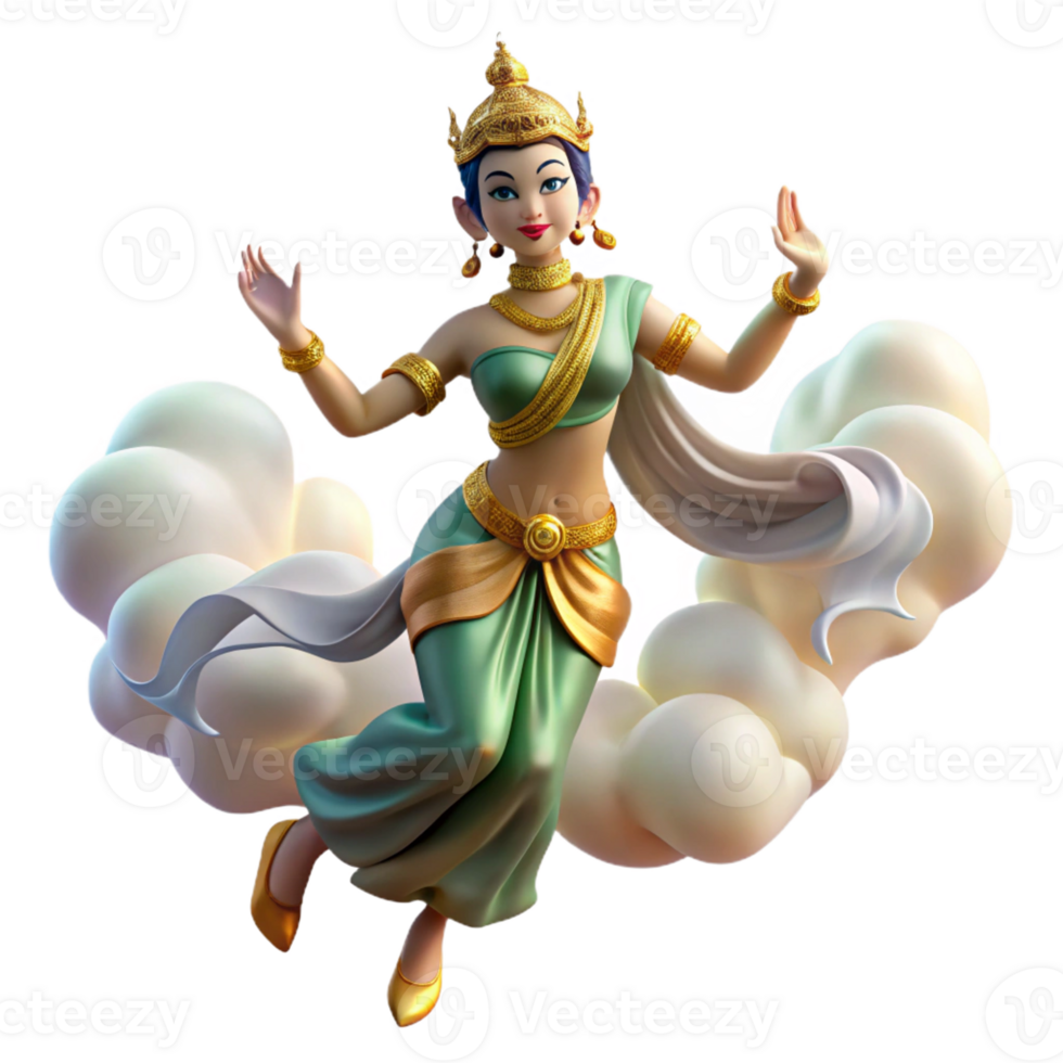 extraordinary abstract A Serene Apsara Dancing Amongst the original png