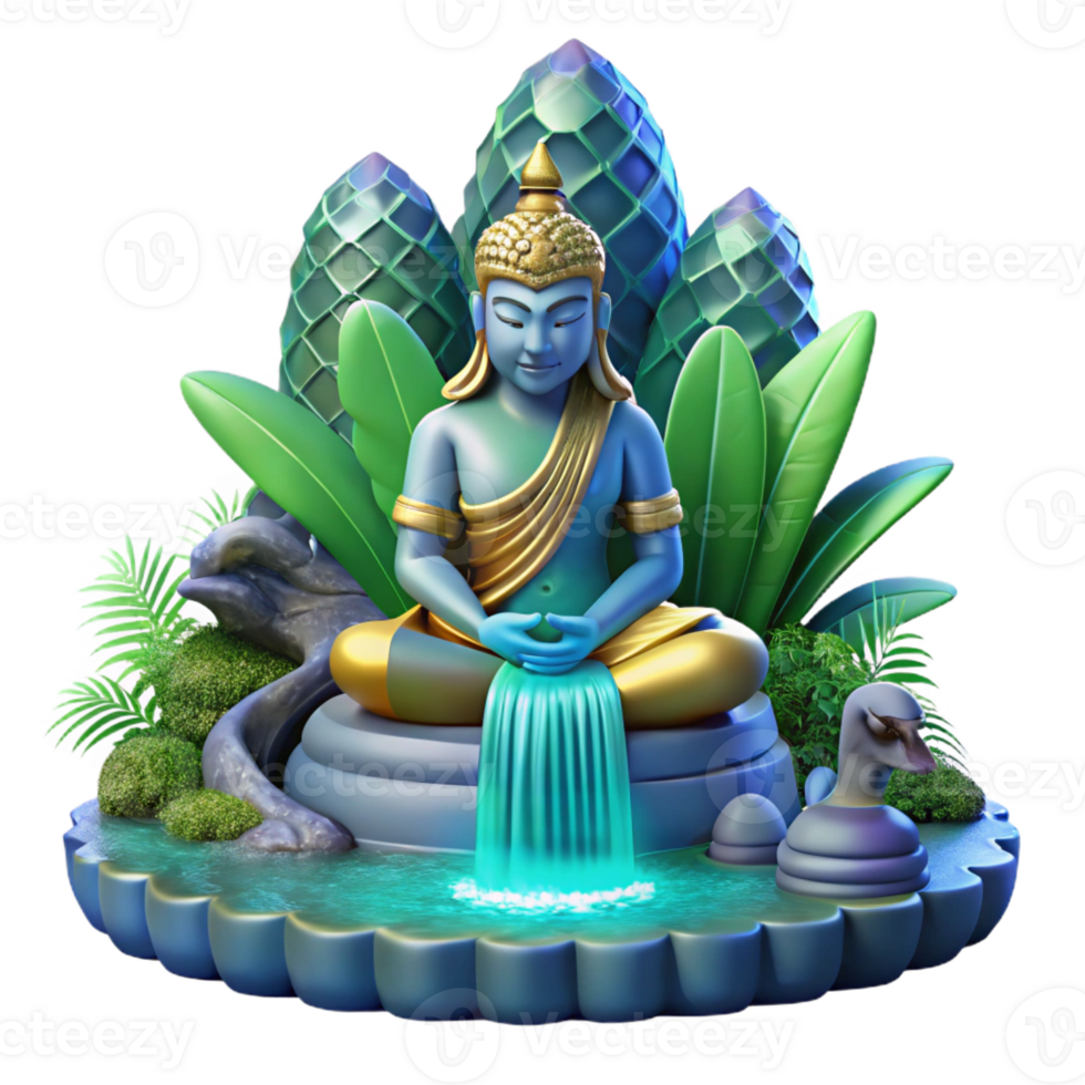 vibrant creative A Wise Naga Meditating Beneath a high resolution png