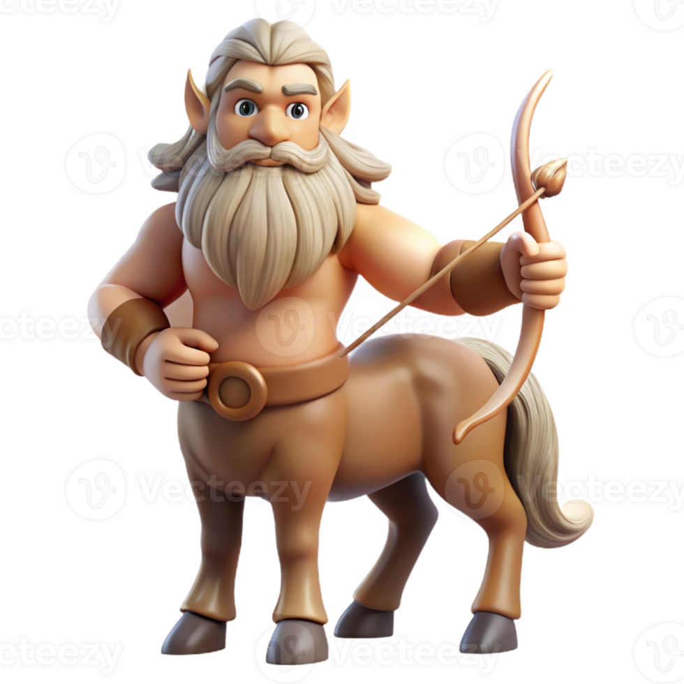 extraordinary classic A Wise Old Centaur with a Long Flowing high resolution png