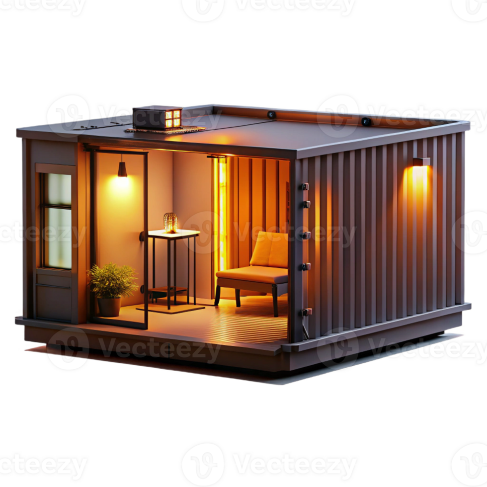 vibrant creative A Micro Apartment Built Inside a 4K png