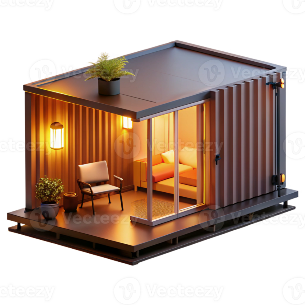 wonderful abstract A Micro Apartment Built Inside a detailed png