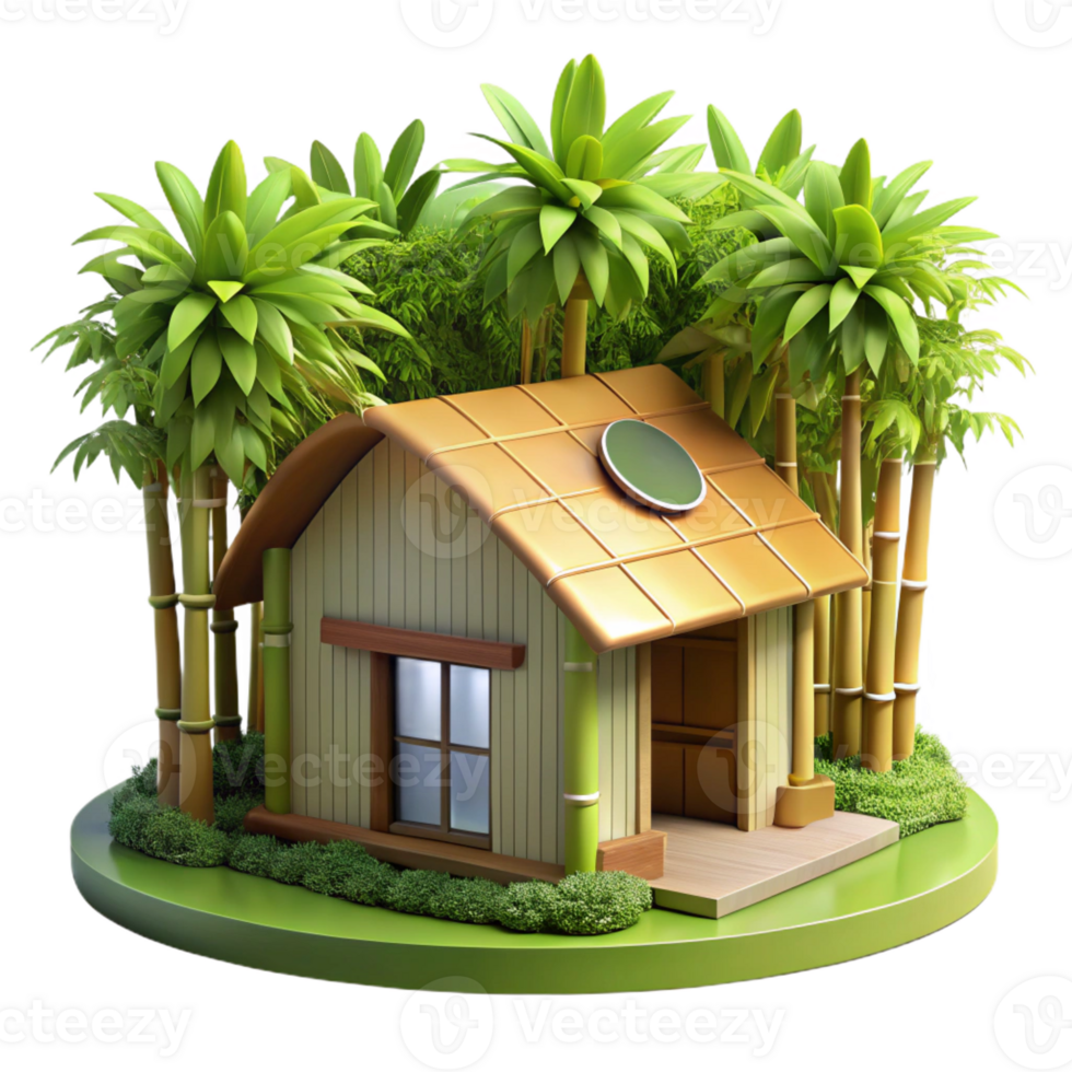 stunning rustic A Sustainable Eco House Built of Bamboo professional png
