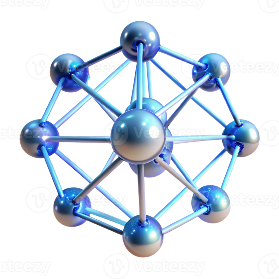 vibrant abstract A Network of Interconnected Glowing premium png