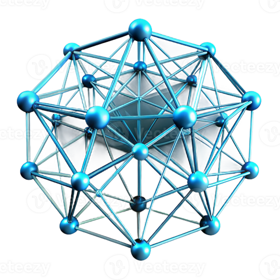 serene classic A Network of Interconnected Glowing high quality png