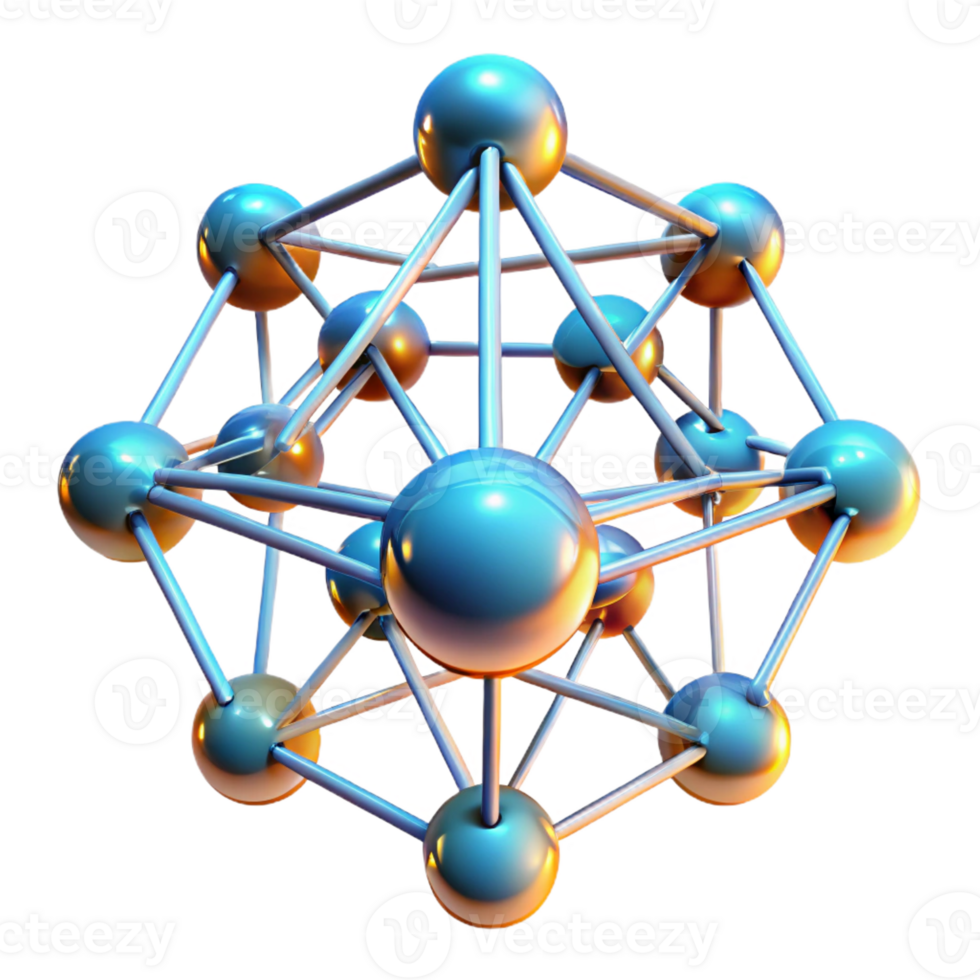 vibrant creative A Network of Interconnected Glowing authentic png