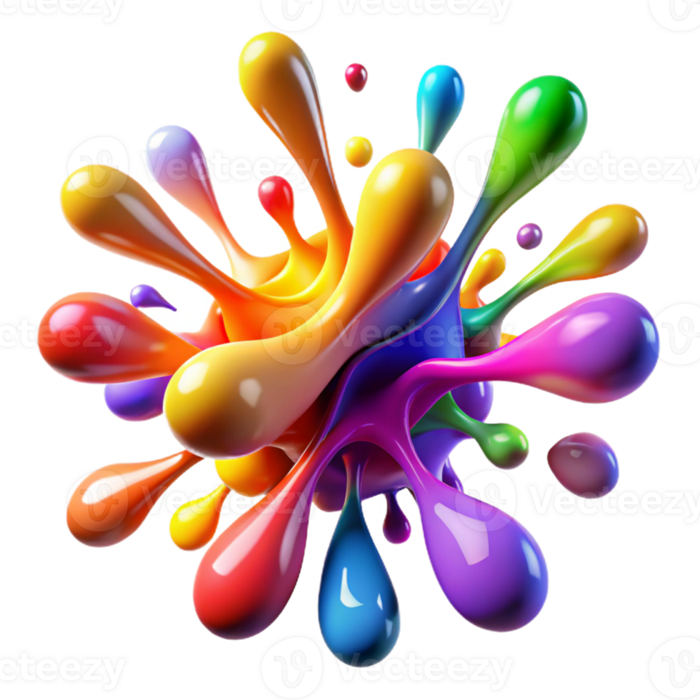 impressive rustic A Dynamic Explosion of Colorful Ink high quality png