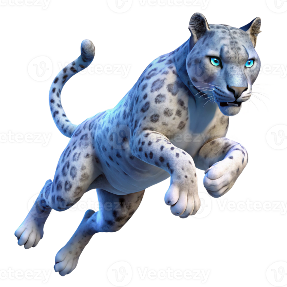magnificent minimalist A Majestic Snow Leopard Leaping Through high resolution png
