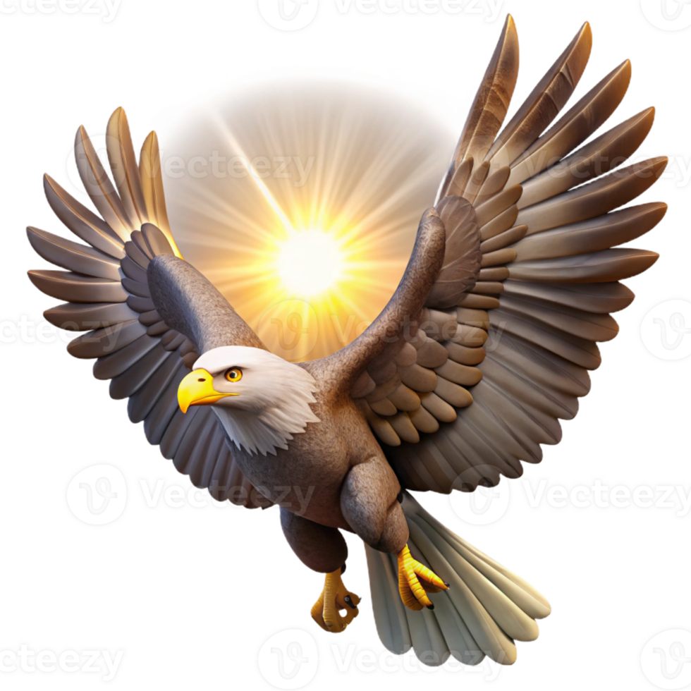 impressive contemporary A Powerful Eagle Soaring Through the Sky detailed png