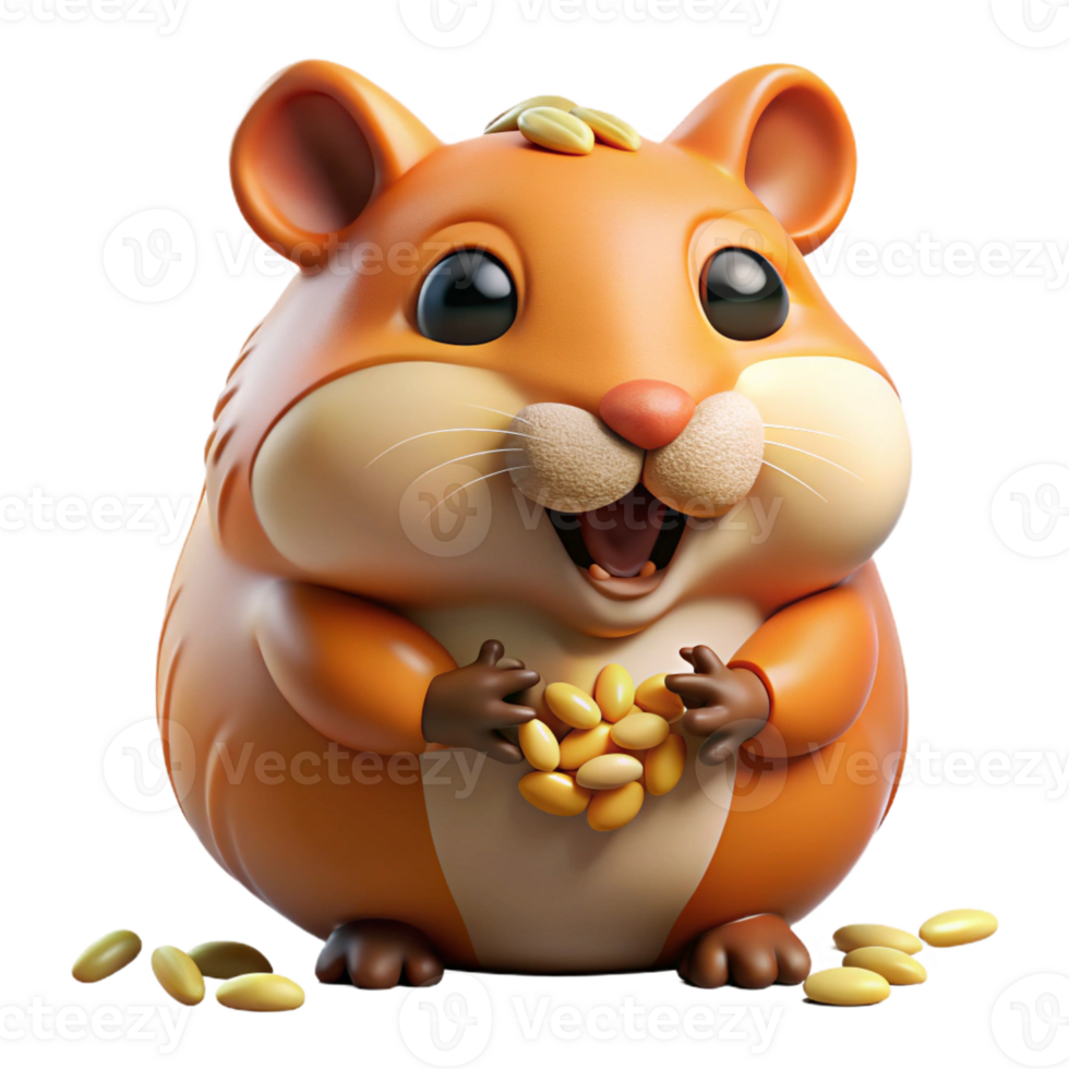 dramatic classic A Cute Hamster Stuffing Its Cheeks with original png