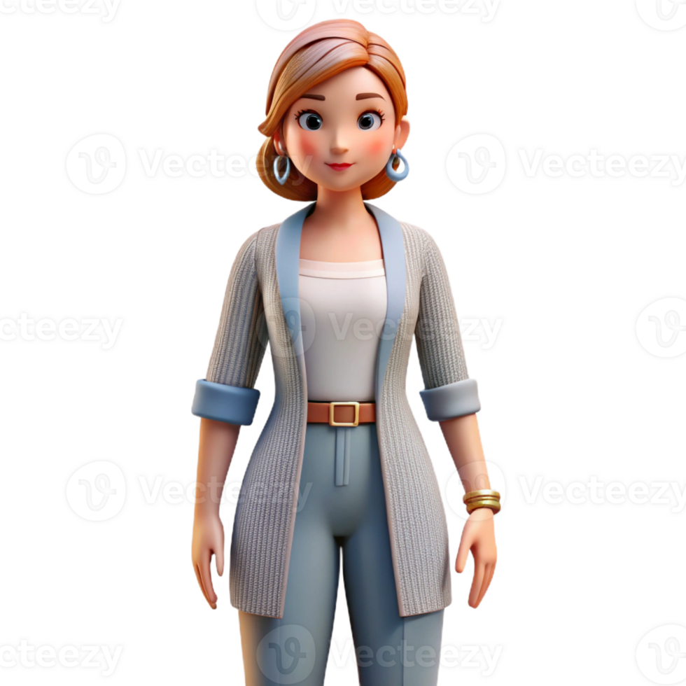 beautiful minimalist Stylish woman, fashionable outfit, with Transparent Background genuine png