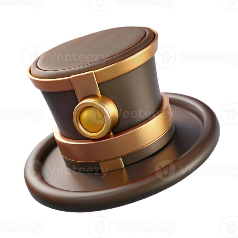 alluring sought-after Steampunk top hat icon image with Transparent Background png