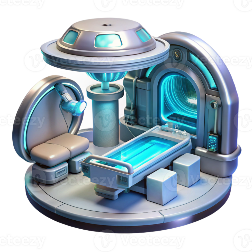extraordinary classic A Futuristic Medical Bay with Glowing exclusive png