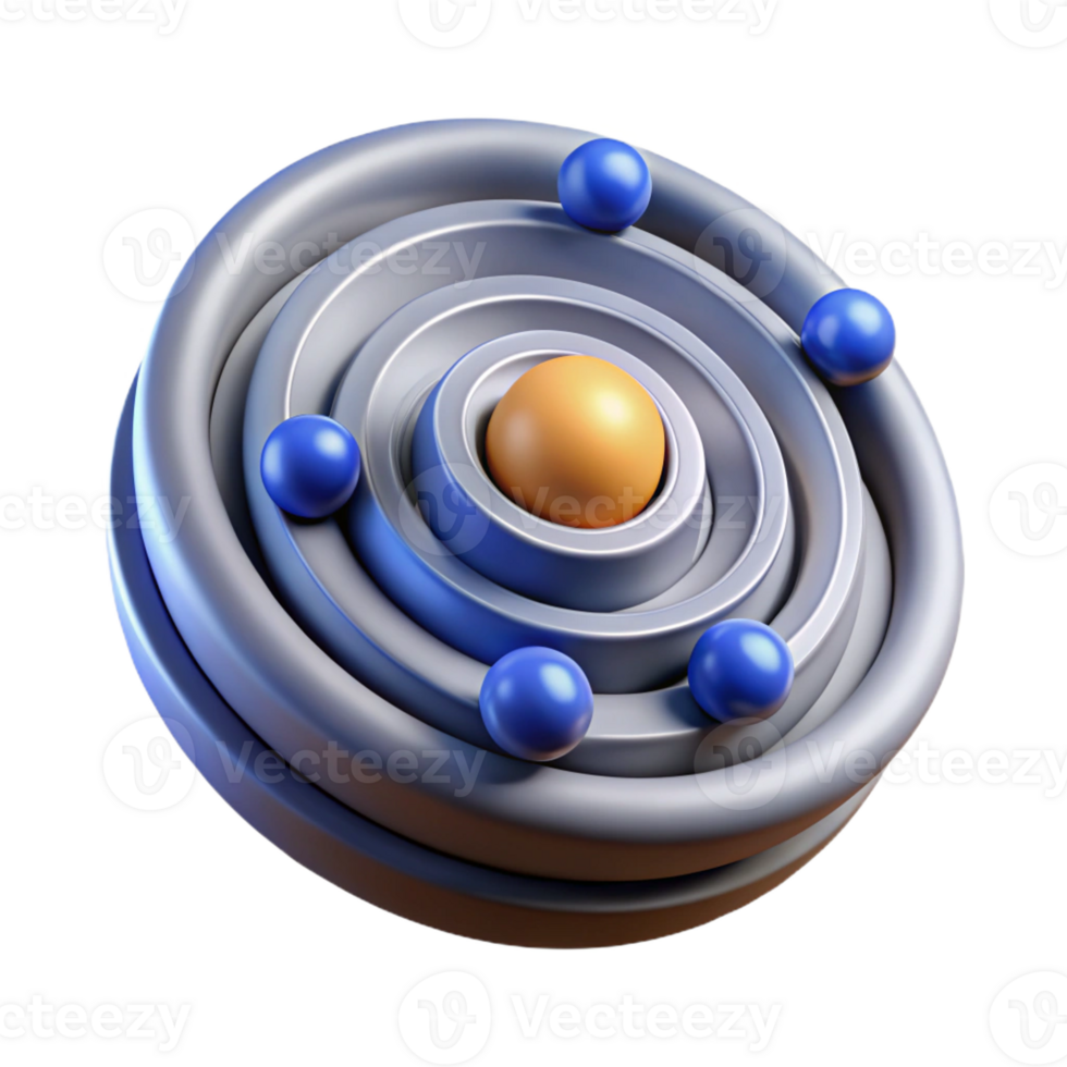 striking vintage Ultra-detailed, isolated cutout concept art style rendering of a single, advanced gravity generator, emitting subtle gravitational waves with Transparent Background high resolution png