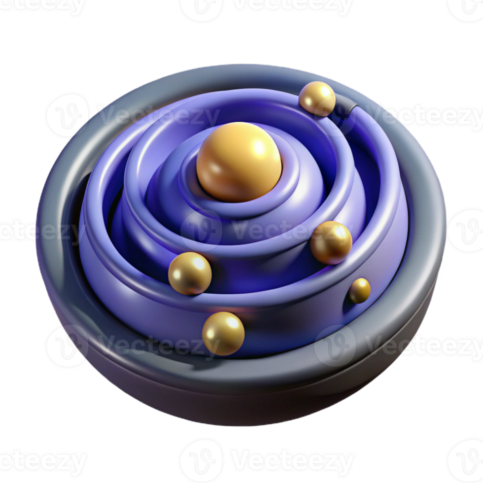 peaceful gorgeous Ultra-detailed, isolated cutout concept art style rendering of a single, advanced gravity generator, emitting subtle gravitational waves with Transparent Background authentic png
