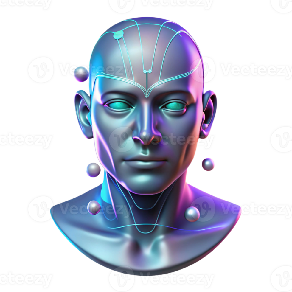 magnificent traditional A Holographic Projection of a Human Face genuine png