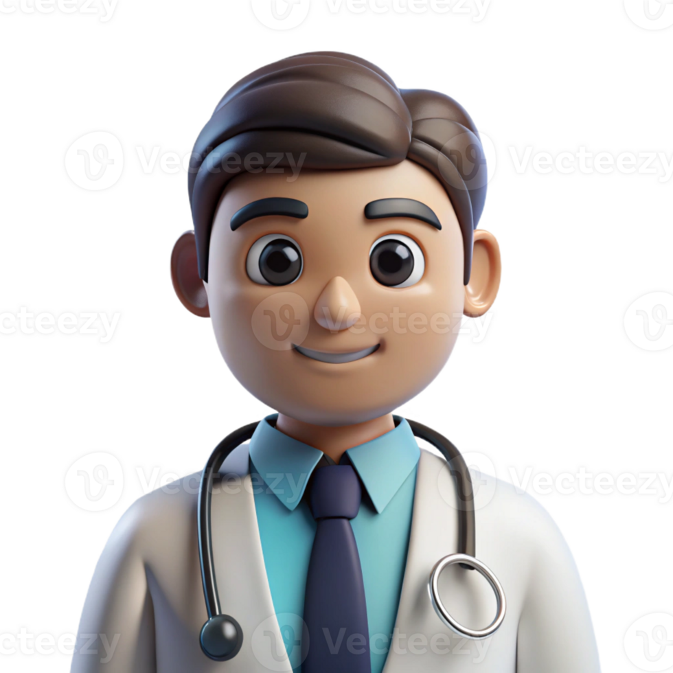 dazzling vintage Doctor with stethoscope, serious expression, with Transparent Background luxury png