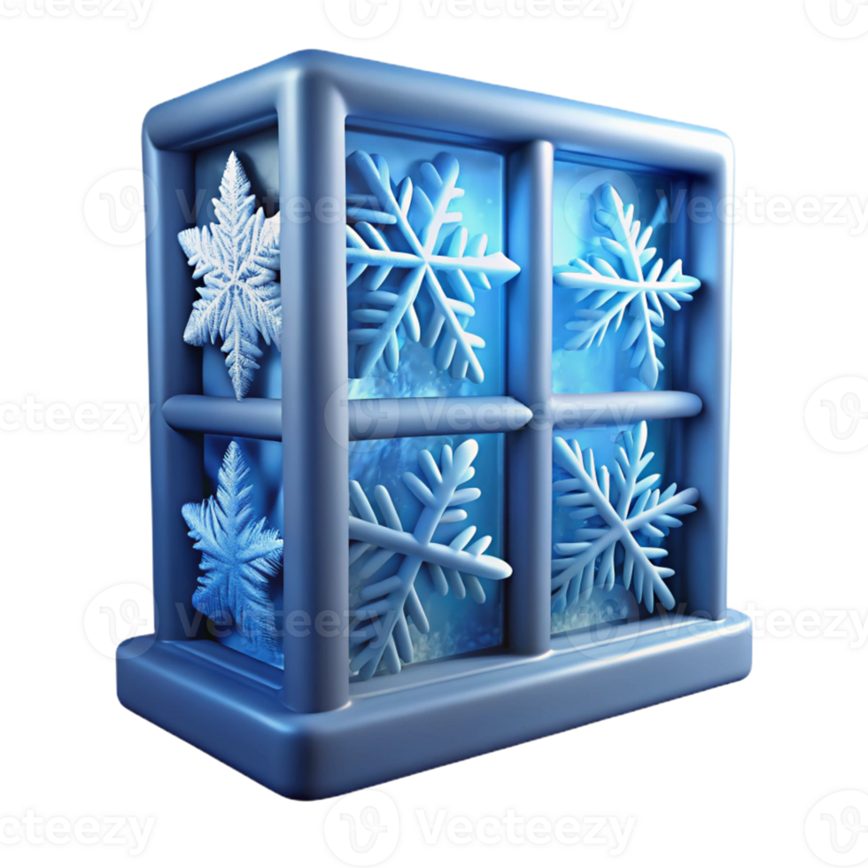 dramatic contemporary A Close Up of Frost on a Windowpane detailed png