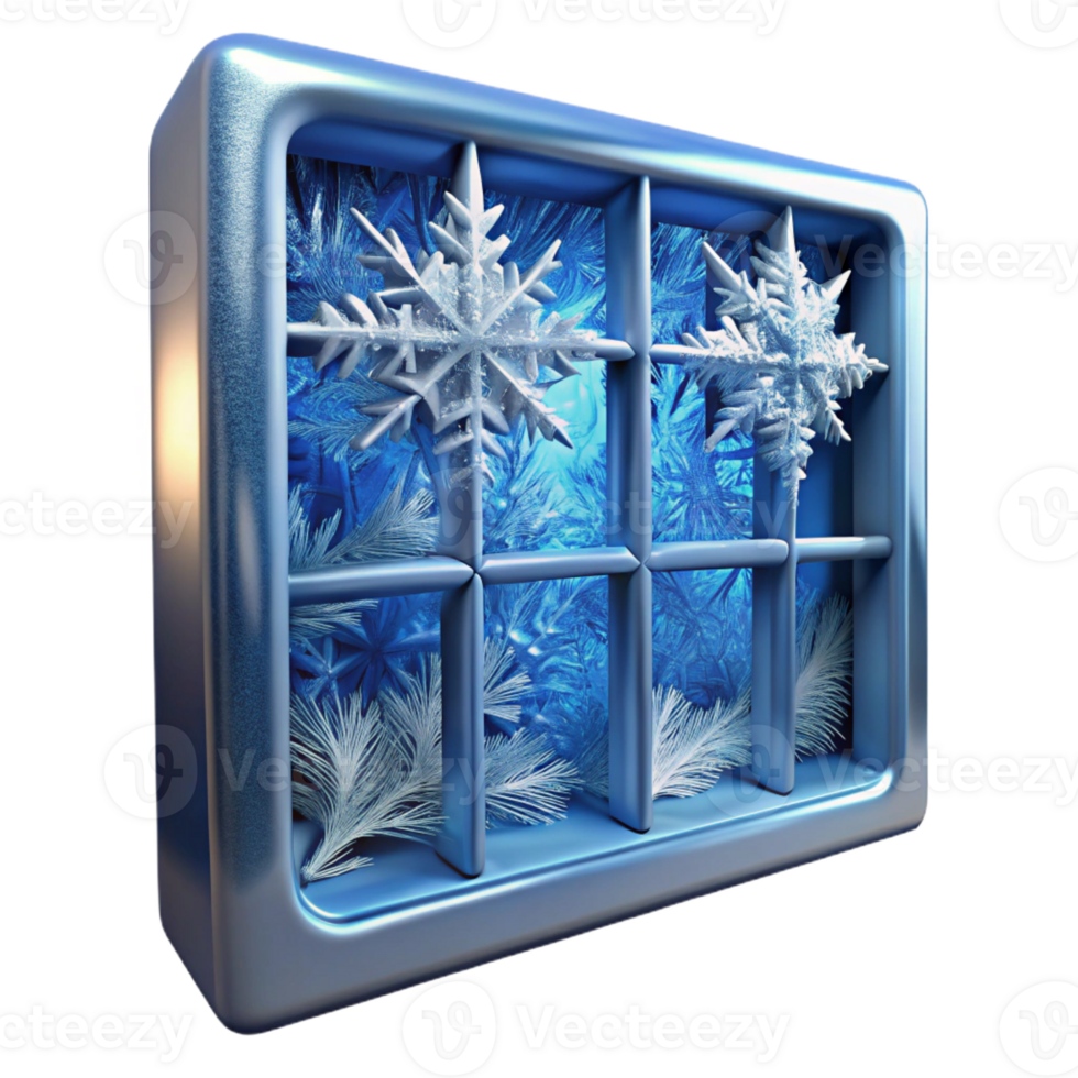 dramatic abstract A Close Up of Frost on a Windowpane exclusive png