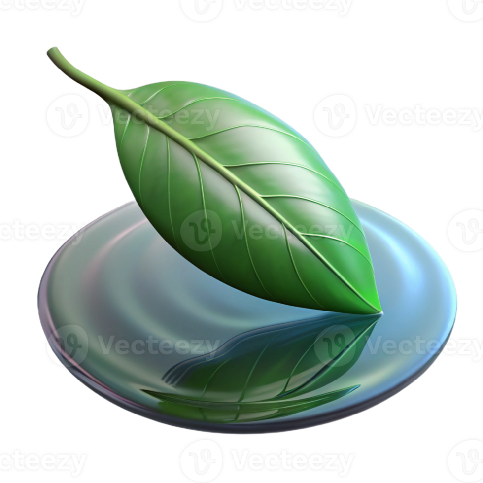 dramatic rustic A Single Leaf Floating on the Surface of 4K png