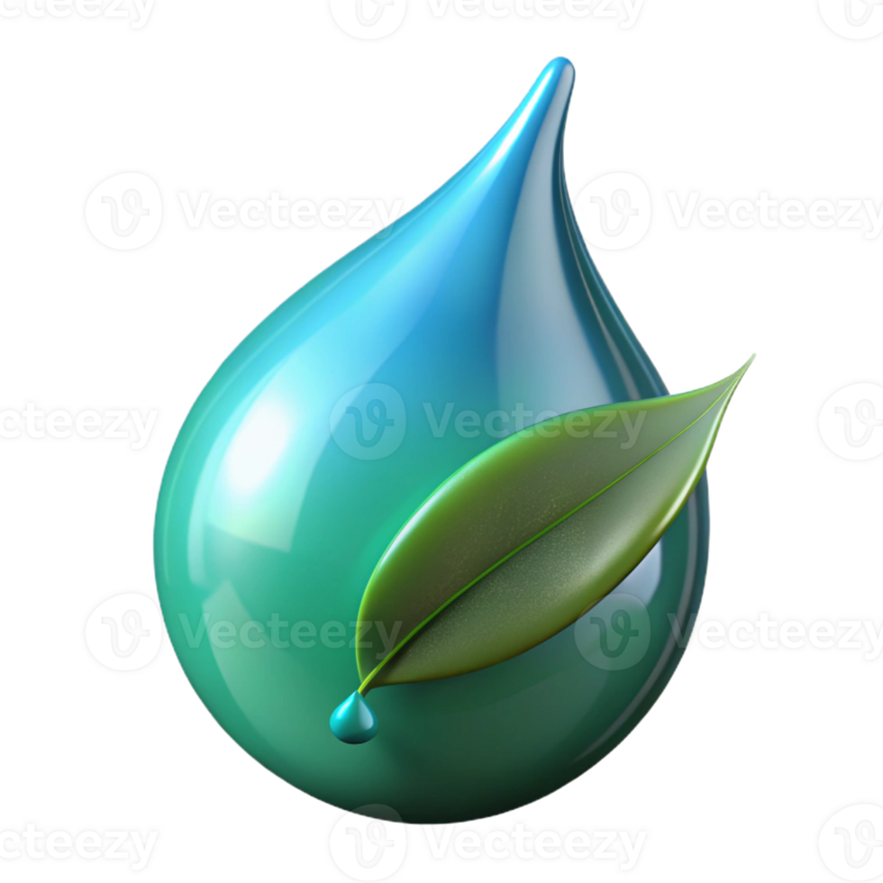 dramatic creative A Single Rain Drop Falling from a Leaf genuine png